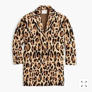 J Crew x DemyLee leopard sweater cardigan, size L